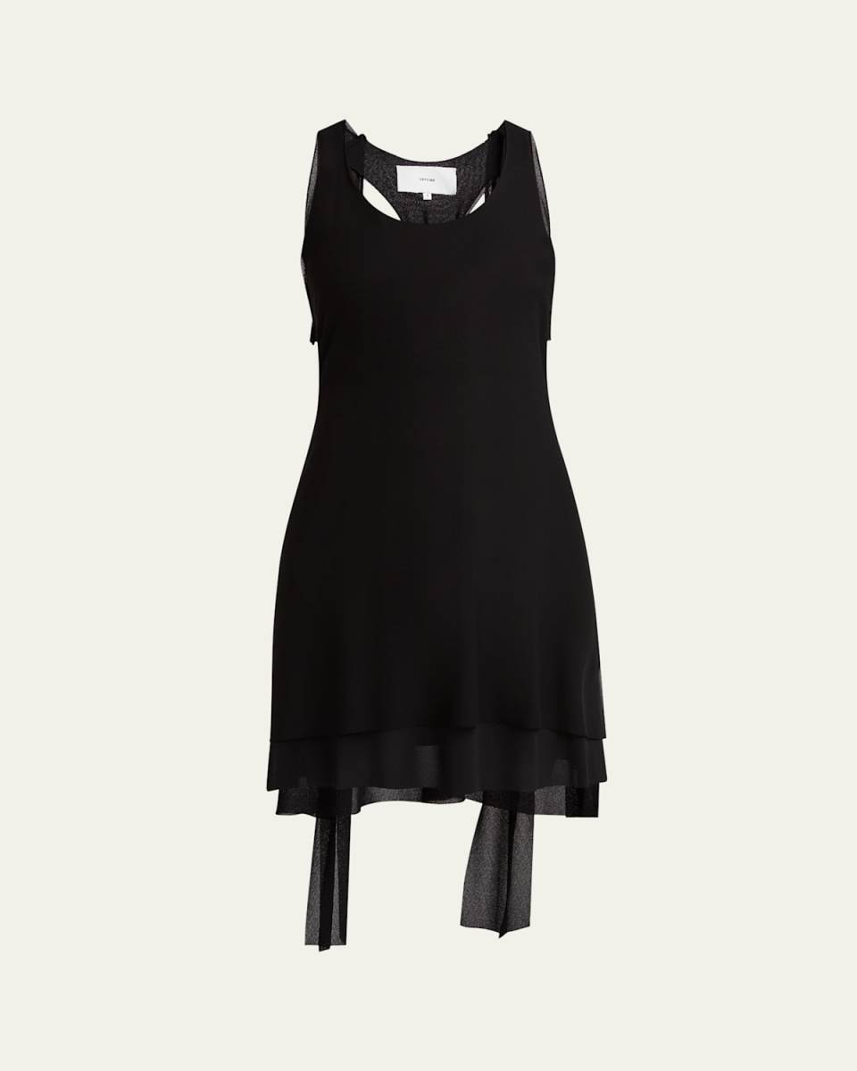 Layered Sheer Mini Tank Dress